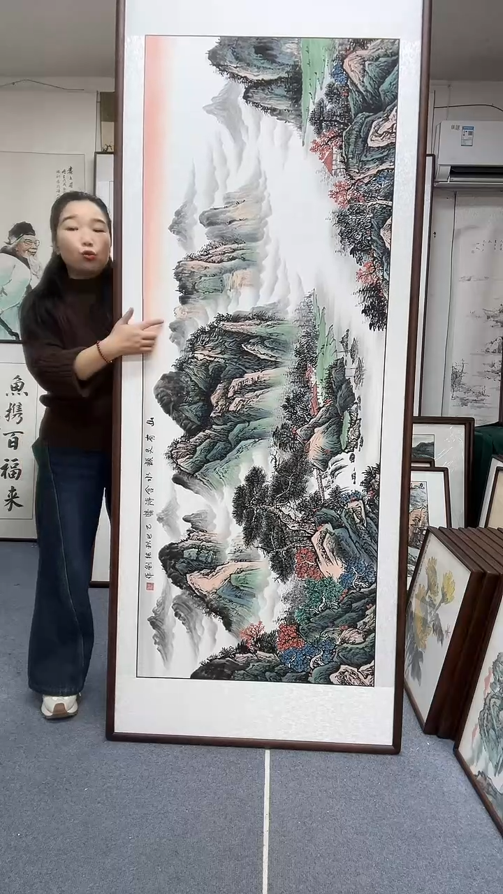 国画尺寸83*2米13木画框京东包邮手绘