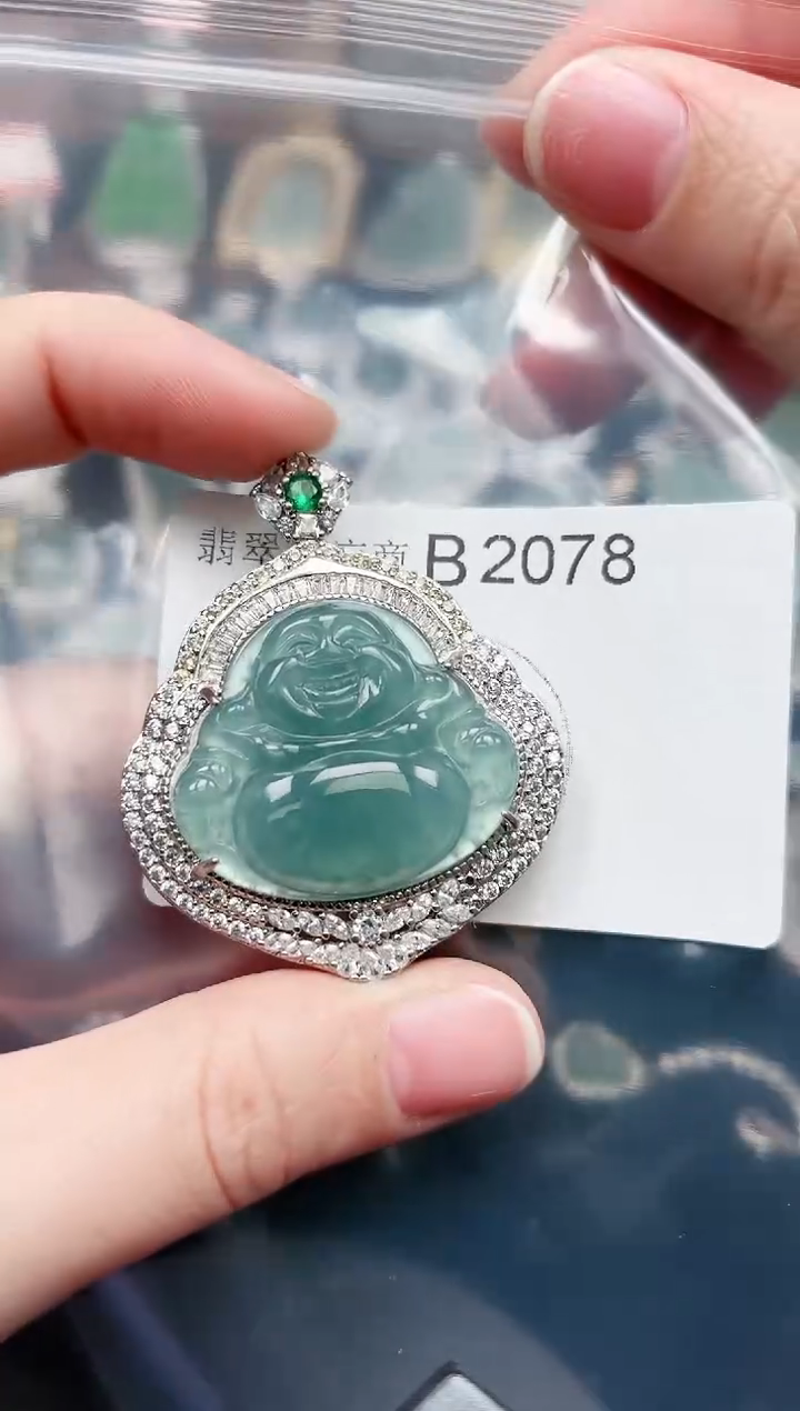 【闪购商品】翡翠颈饰未镶嵌2078赠皮绳