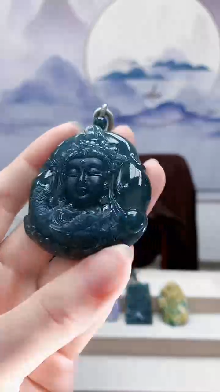 未镶嵌定制翡翠1502ry-毛货挂件29