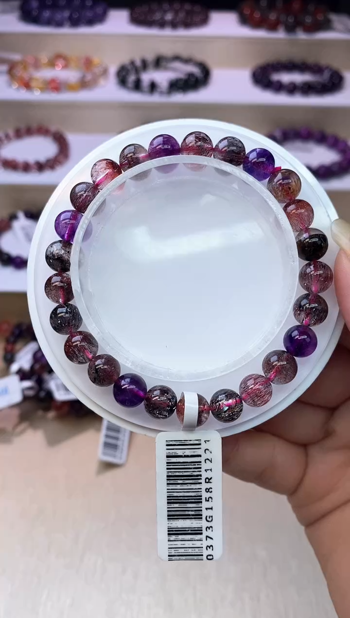 【闪购商品】水晶手链未镶嵌黑加仑超七7m+