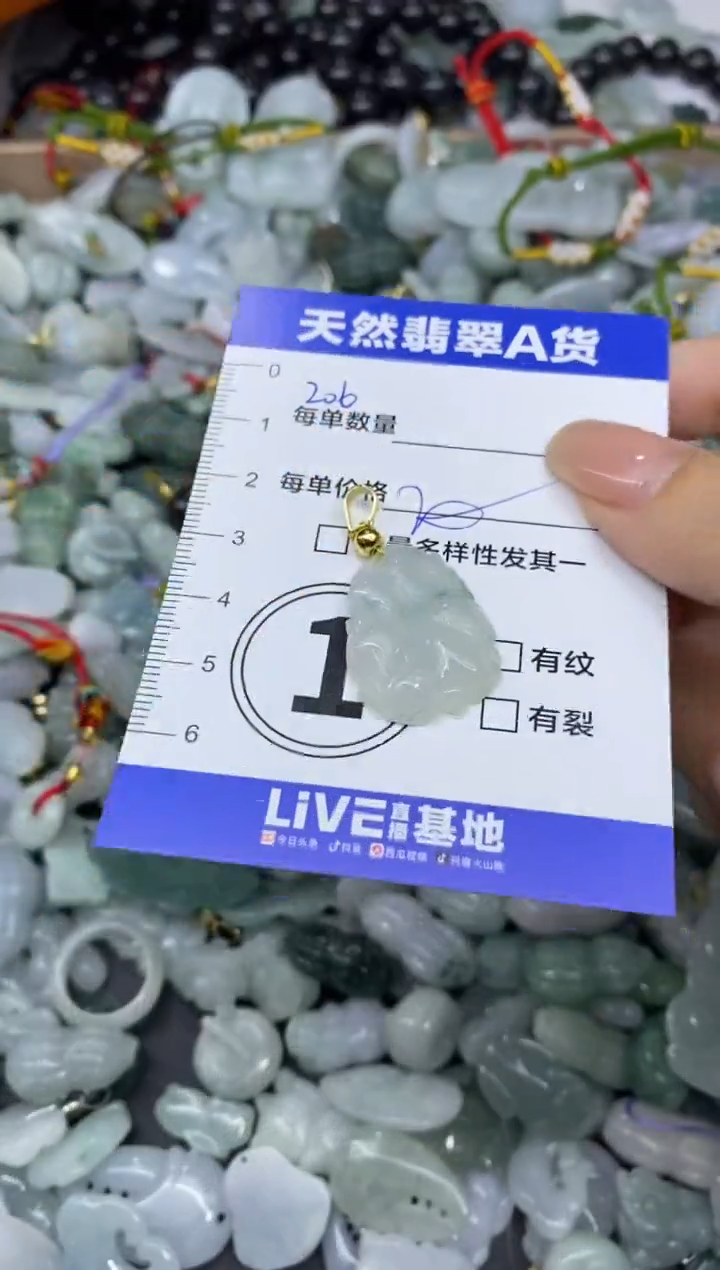 颈饰未镶嵌翡翠天然翡翠A货批量多样性发一件