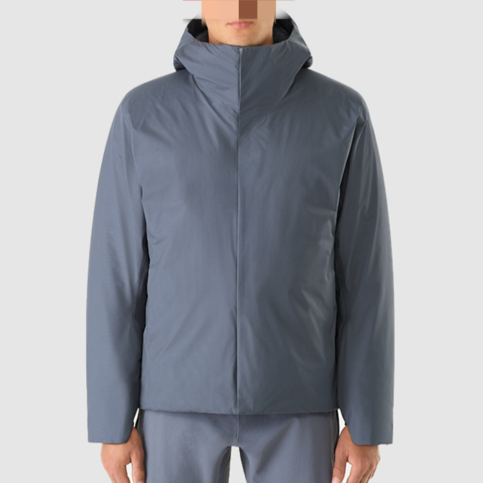 冬季！90白鸭绒！男士压胶防风防水户外保暖连帽羽绒服23078