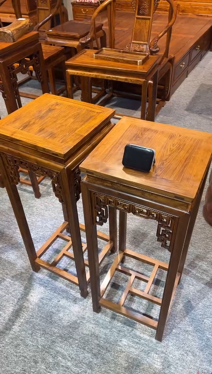 【闪购商品】木花架 一对 红木家居