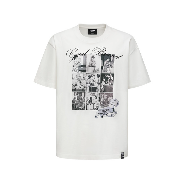 GOODBRAND 2025SS 复古画像发泡印花时尚高级感T恤