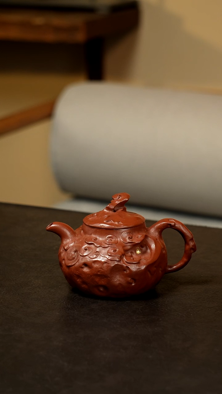 紫砂茶盘小*人原矿朱泥大红袍