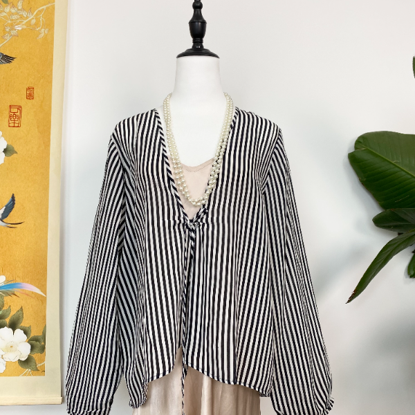 L编号【桑蚕丝防晒开衫】新款女式系带开衫长袖百搭时尚