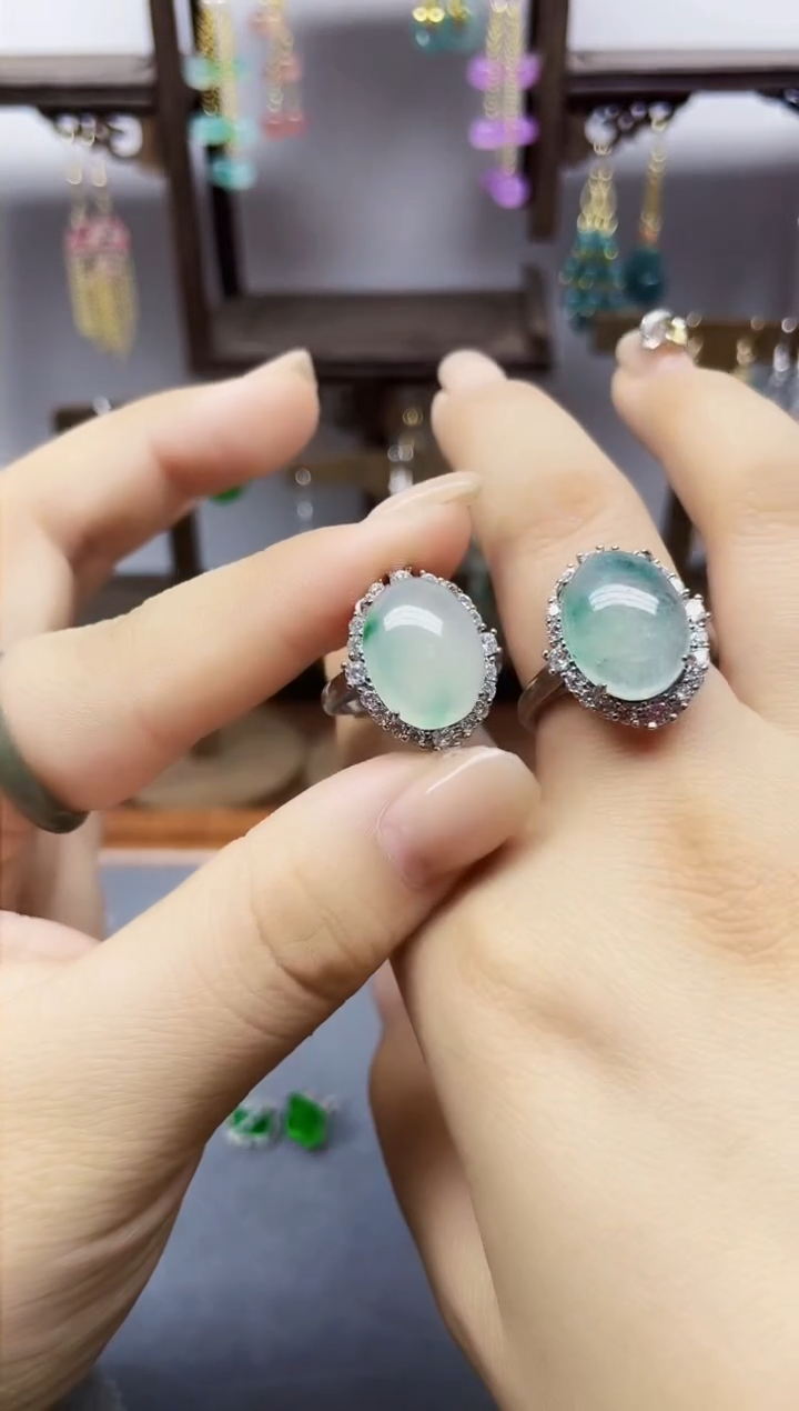 未镶嵌戒指翡翠戒指 