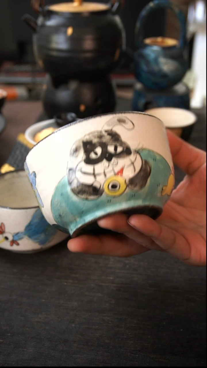 【闪购商品】其他粉引手绘碗521九泽茶器