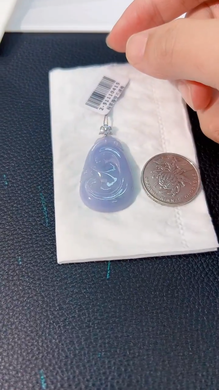 颈饰18K金镶嵌翡翠 缅料A货/支持复检/一件