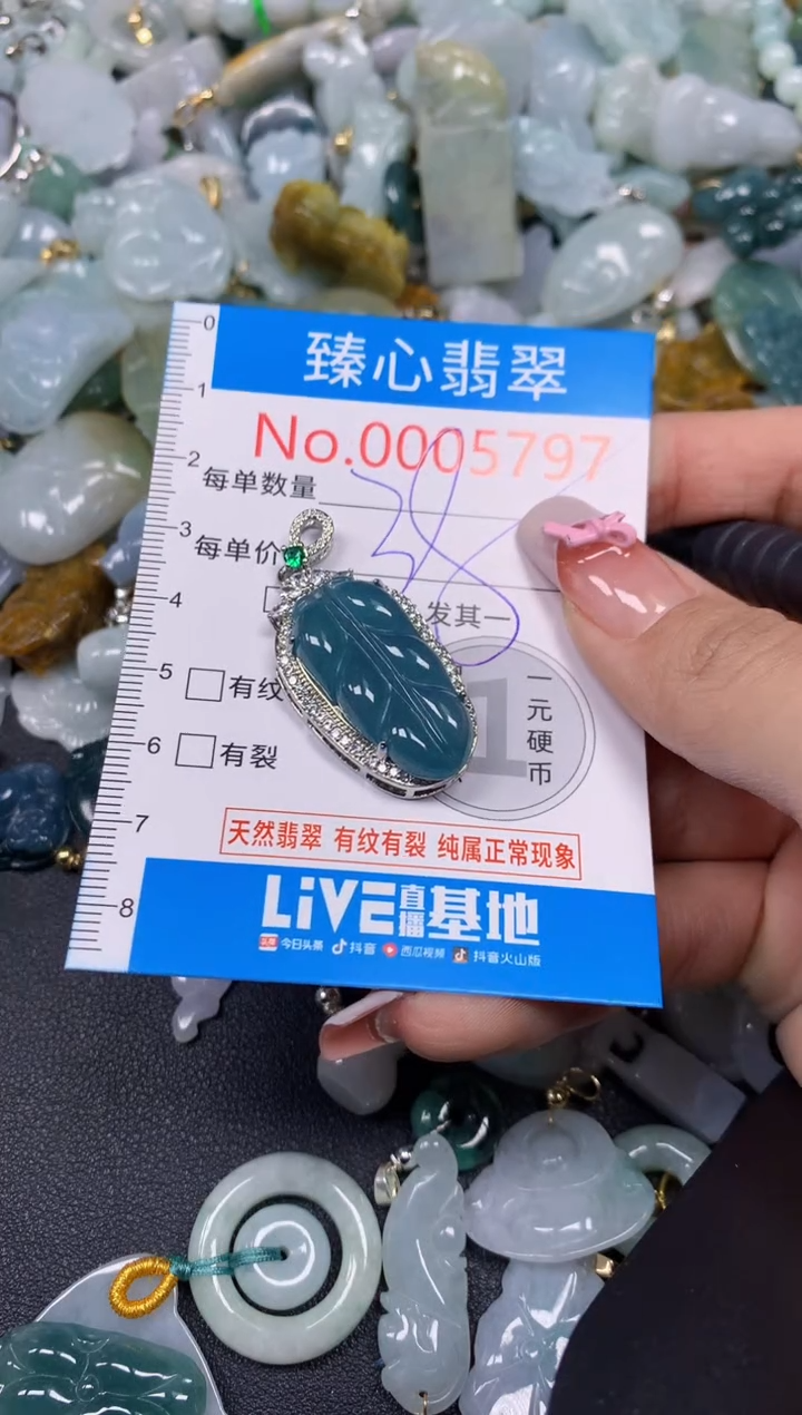【闪购商品】翡翠颈饰未镶嵌含绳0005797