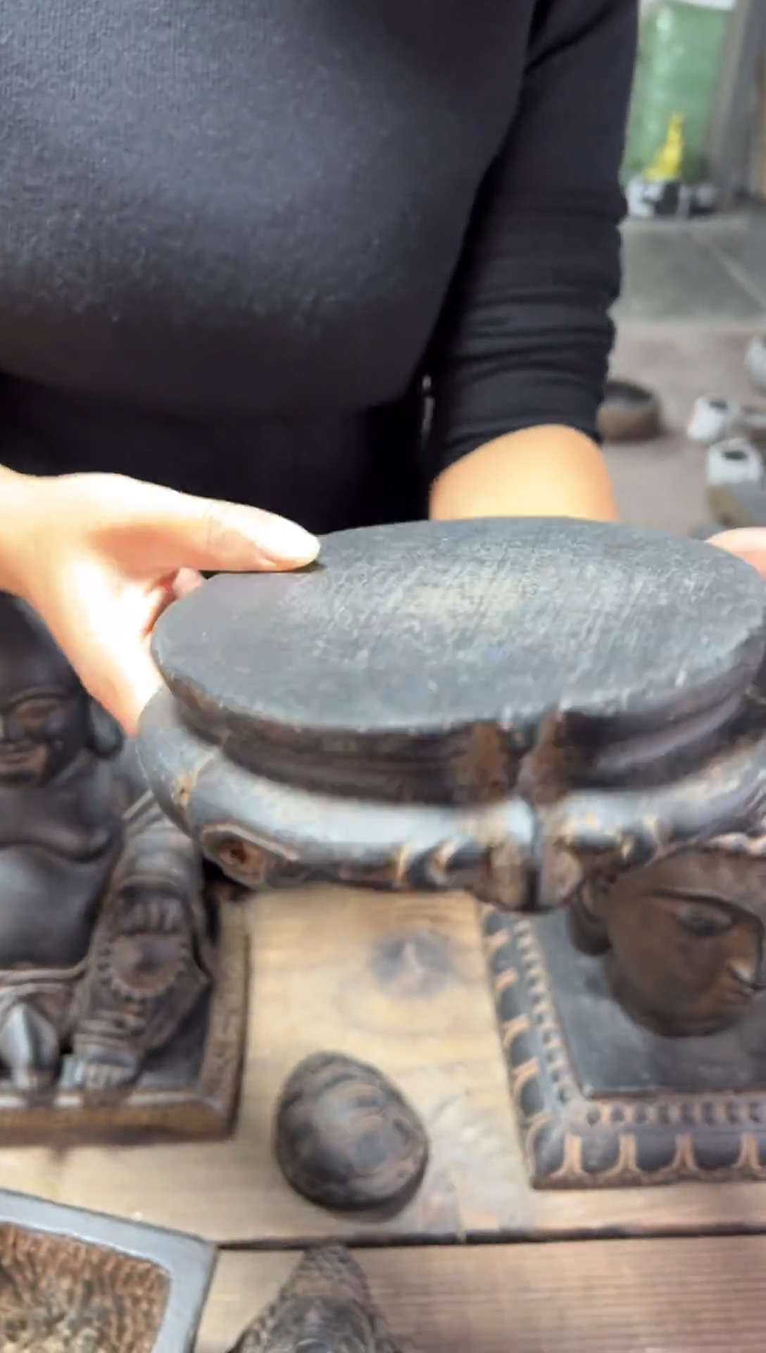 陶土【火山泥】金箍坛底座