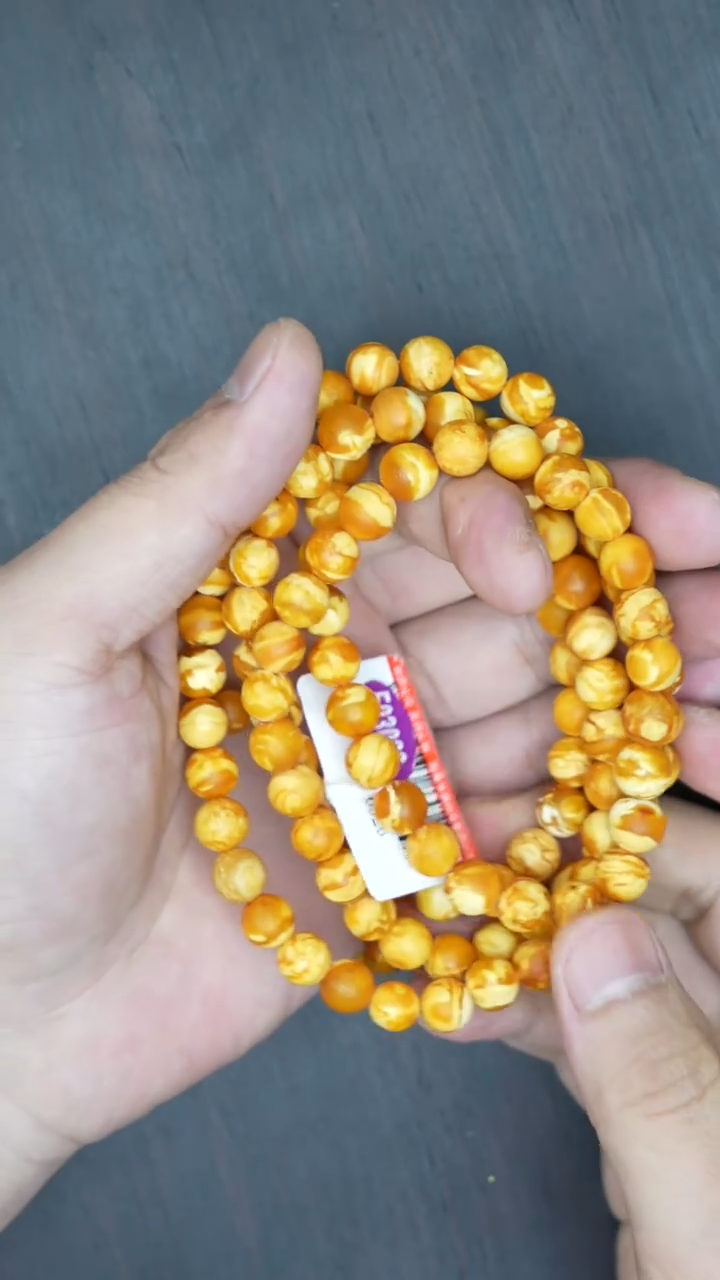 【闪购商品】琥珀裸石未镶嵌橘皮花蜡108多样性发其一