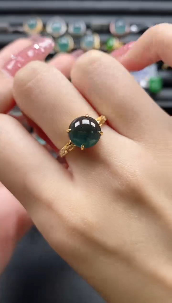 【闪购商品】翡翠戒指银S925镶嵌1111
