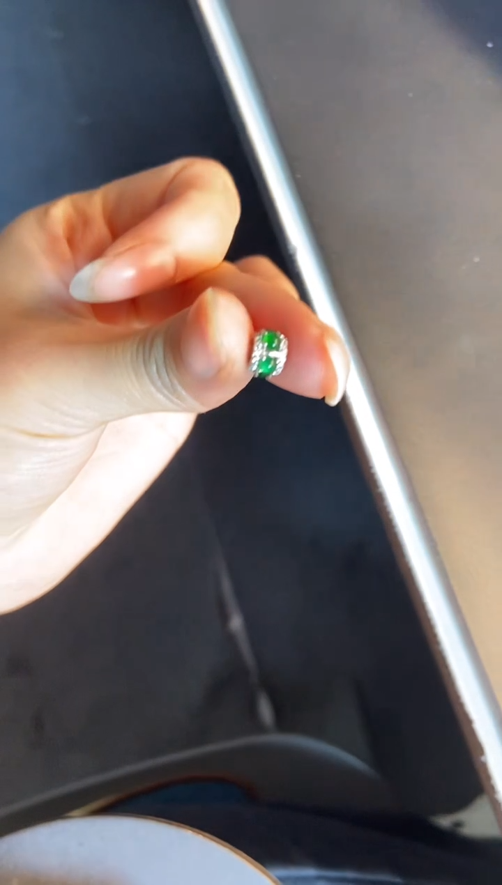 吊坠(不含链)银S925镶嵌翡翠1