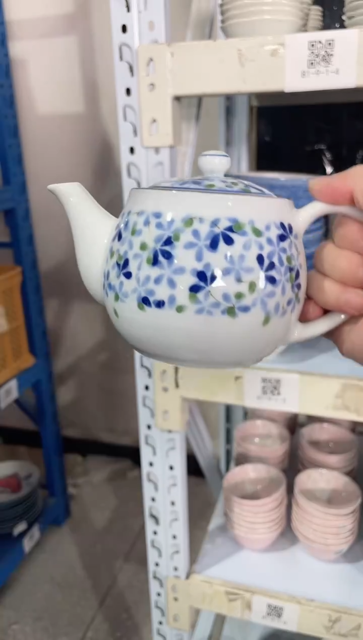 陶瓷微瑕小蓝芽茶壶465ML