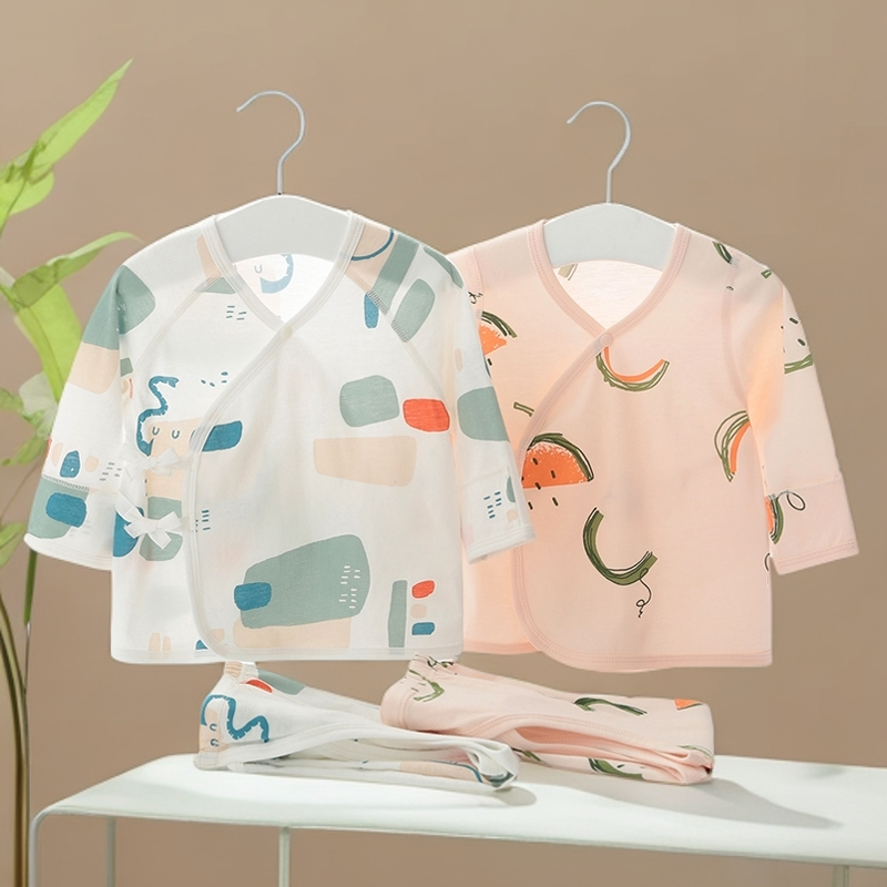 新生儿四季纯棉宝宝初生月子服套装开裆裤子闭裆两用婴儿家居服