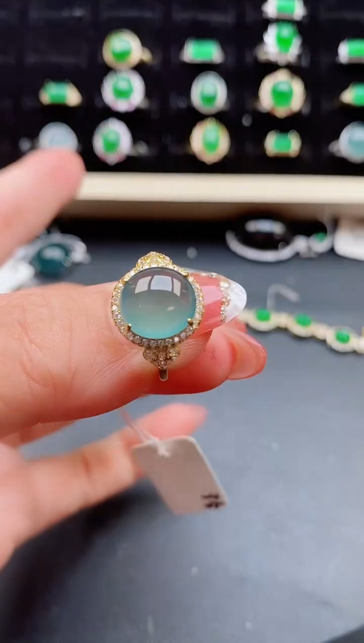 【闪购商品】翡翠戒指银S925镶嵌05800