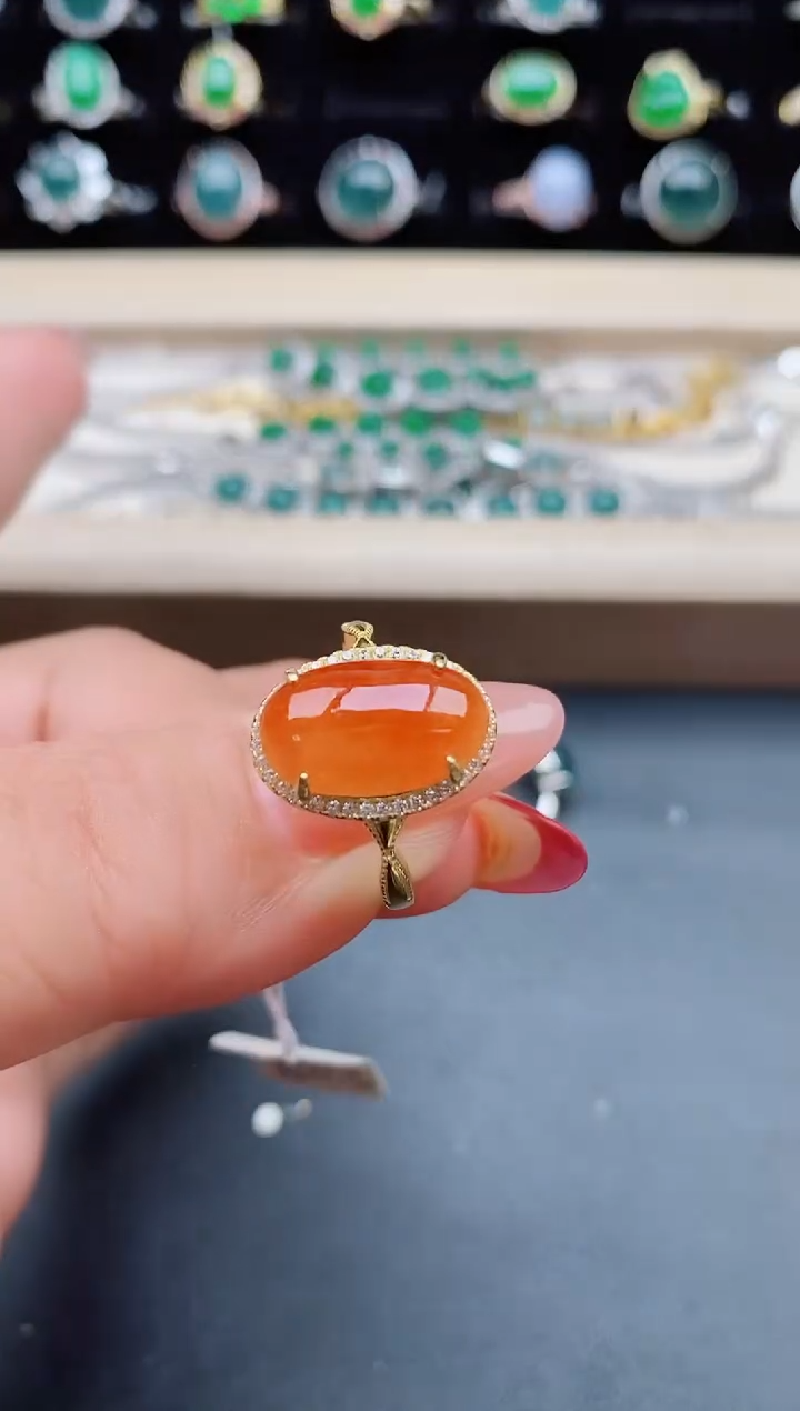 【闪购商品】翡翠戒指银S925镶嵌5080550