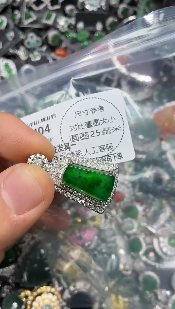 颈饰未镶嵌翡翠D404吊坠