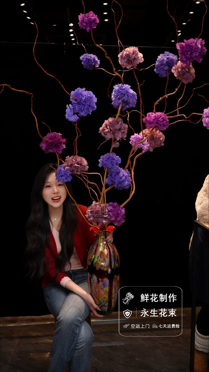 手工艺品琉璃手工花器花束空运包邮送货上门-以图片为准    