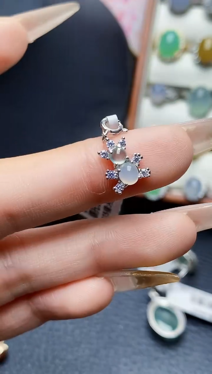 银S925镶嵌戒指翡翠3311