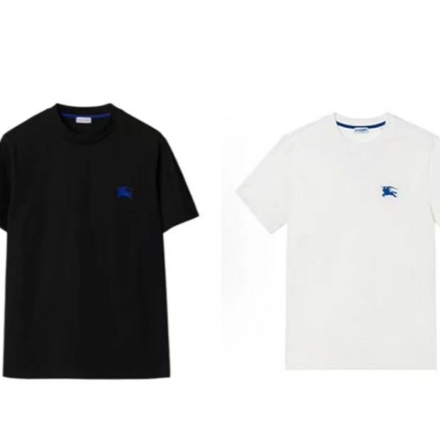 BURBERRY博柏利战马蓝标圆领T恤短袖