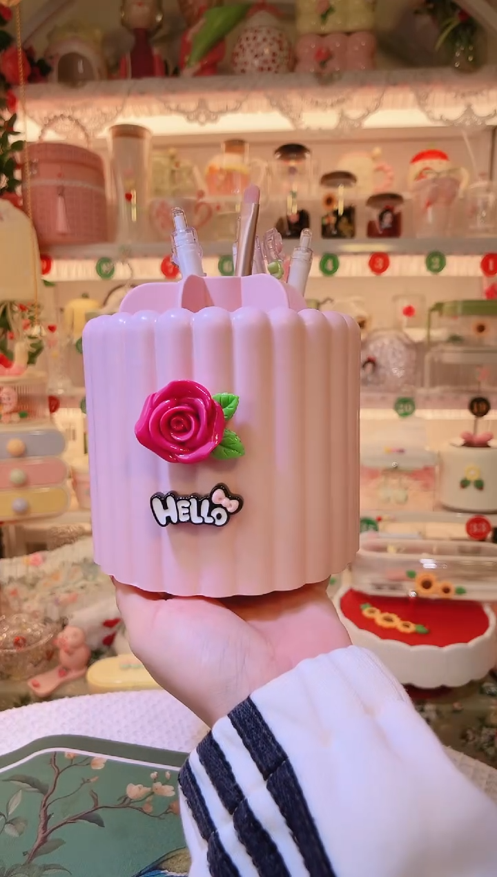 旋转笔筒——手工制作品质好！