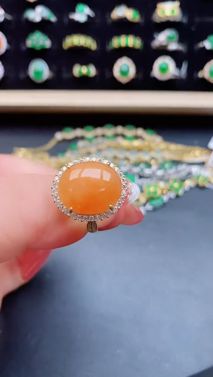 【闪购商品】翡翠戒指银S925镶嵌5080550