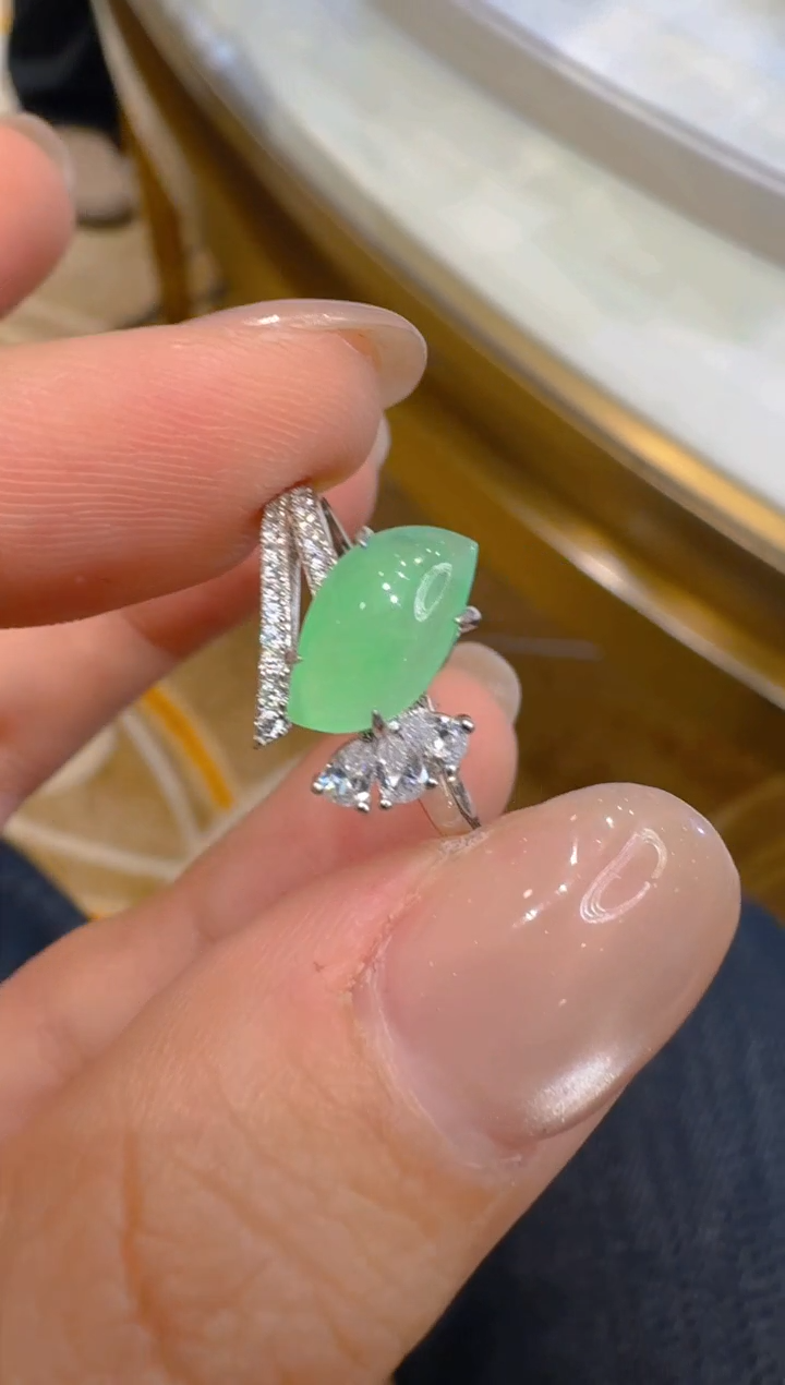 银S925镶嵌戒指翡翠多样性团购发一件