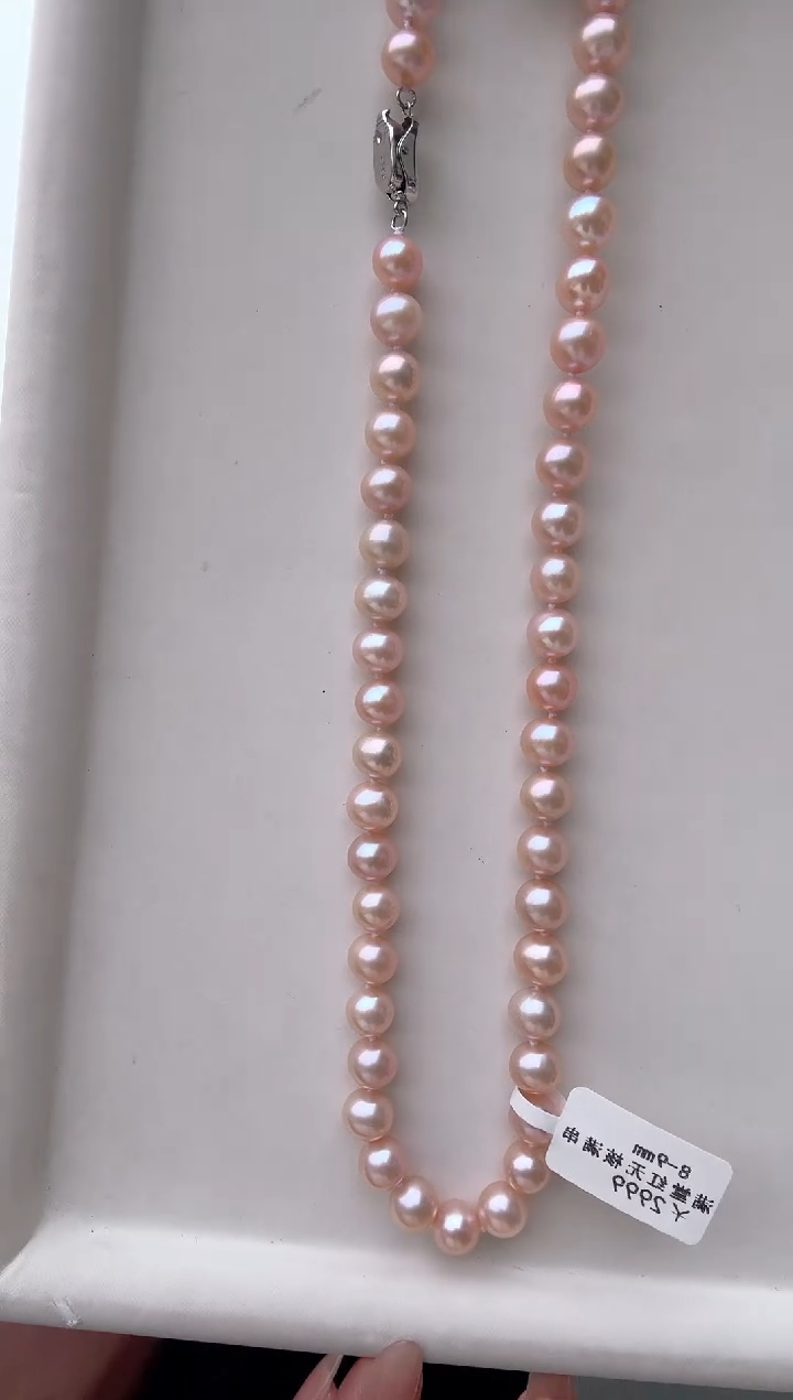 【闪购商品】淡水珍珠颈饰银S925镶嵌X0048 无核爱马仕橙