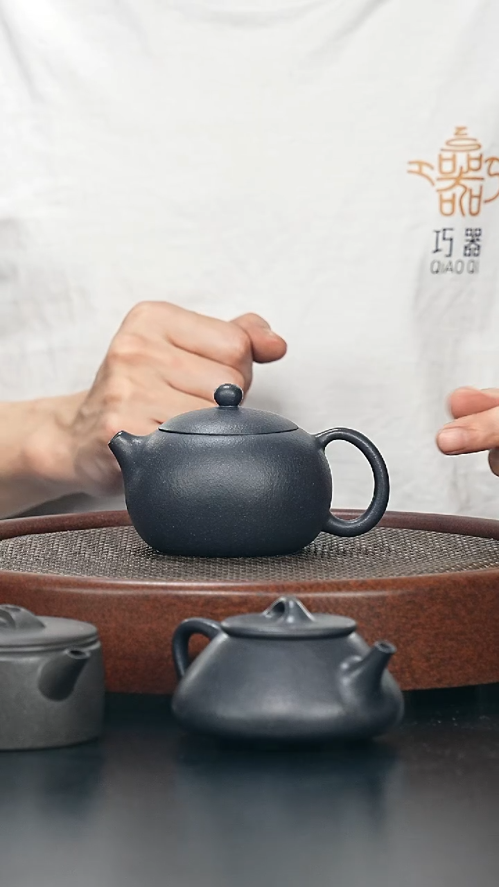 茶壶紫砂大西施-还原烧-全手工-（紫泥）