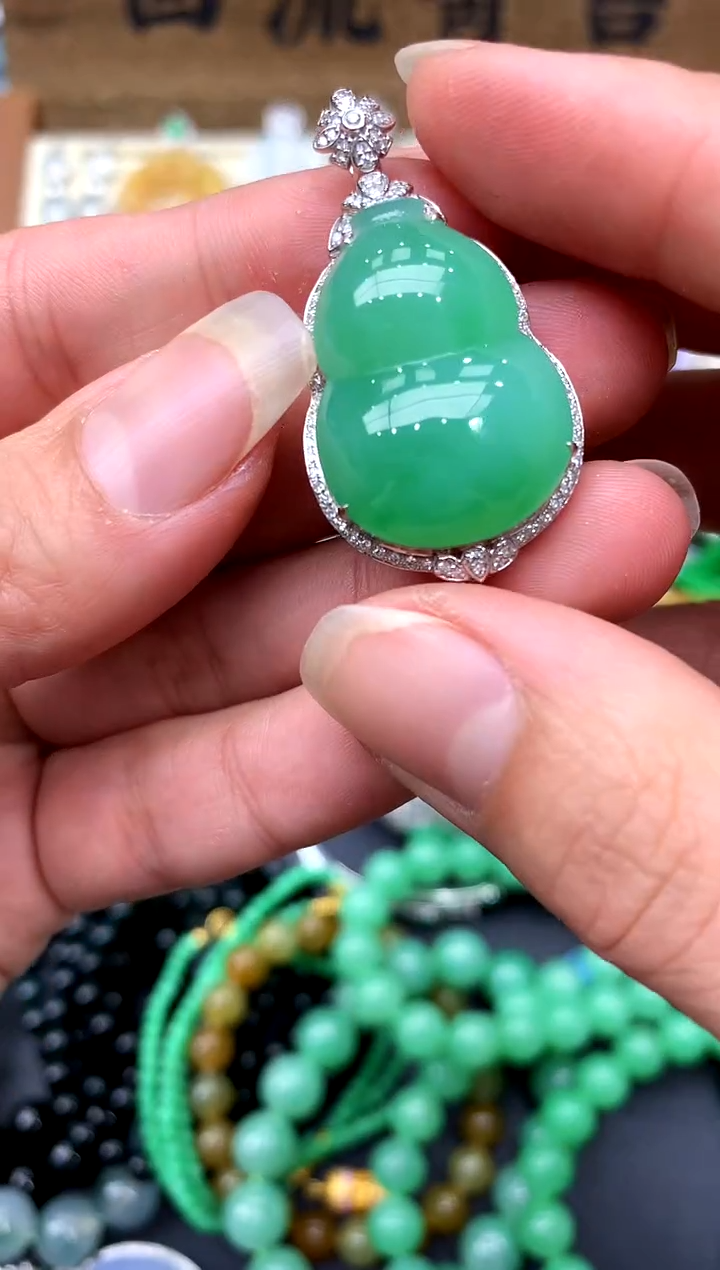 【闪购商品】翡翠颈饰18K金镶嵌554-中国好珍宝