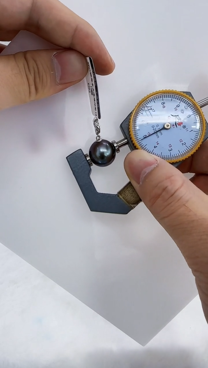 银S925镶嵌海水珍珠DA大溪地吊坠14-15 y323