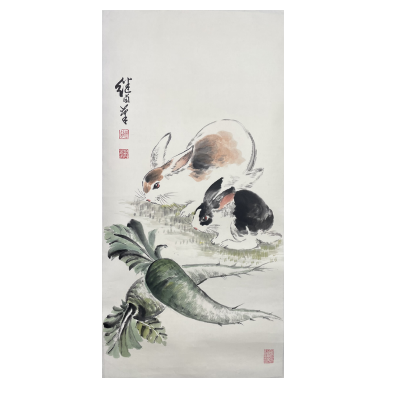 L-T-2320 刘继卣 兔子 100cm*49cm 托底