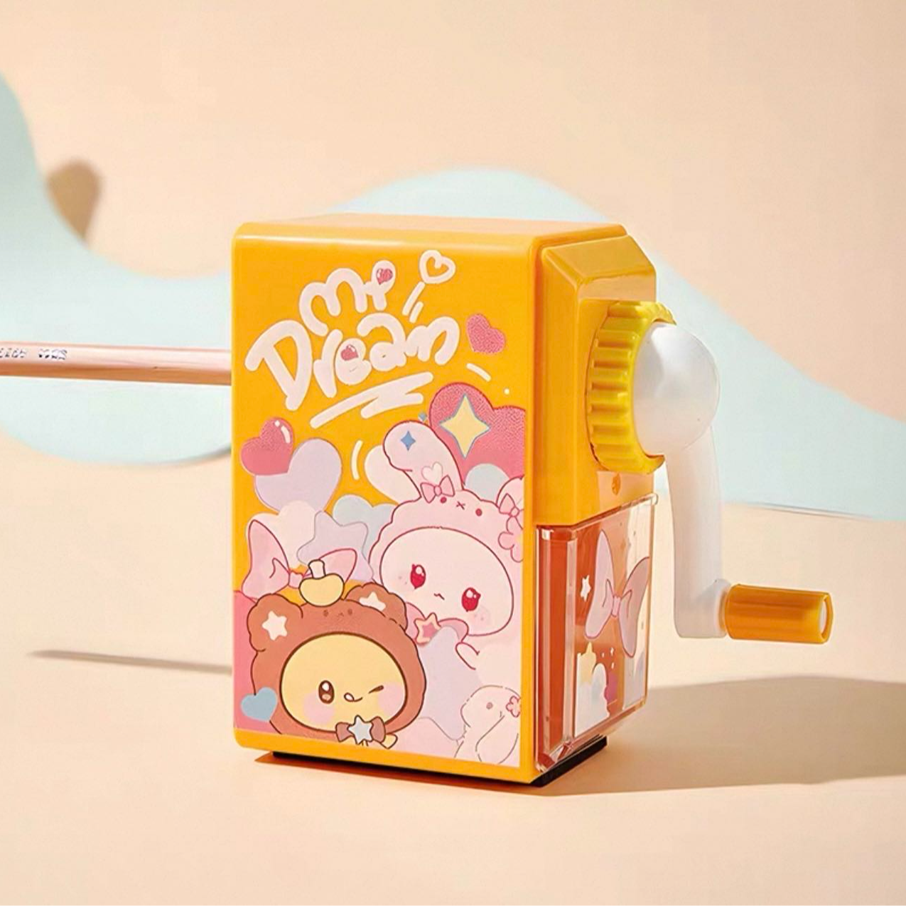 【新疆包邮】笔屑盒锁扣手摇款安全省力儿童削笔器卷笔刀