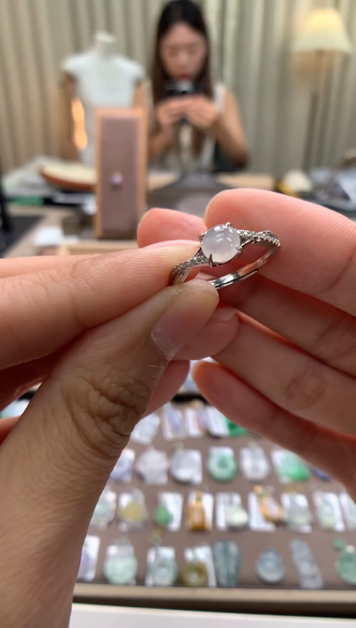 翡翠银S925镶嵌颈饰戒指-多样性发其一