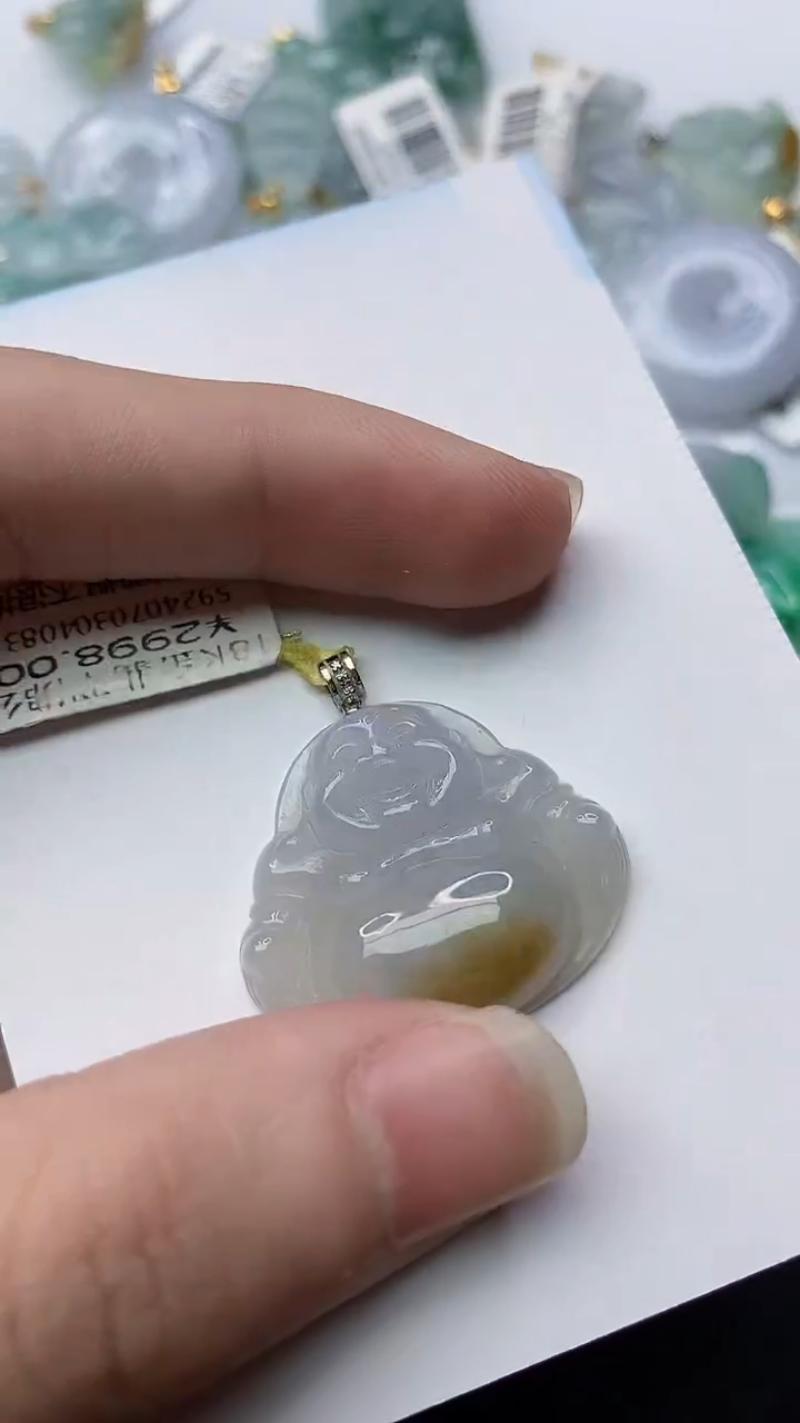 【闪购商品】翡翠颈饰18K金镶嵌21.........