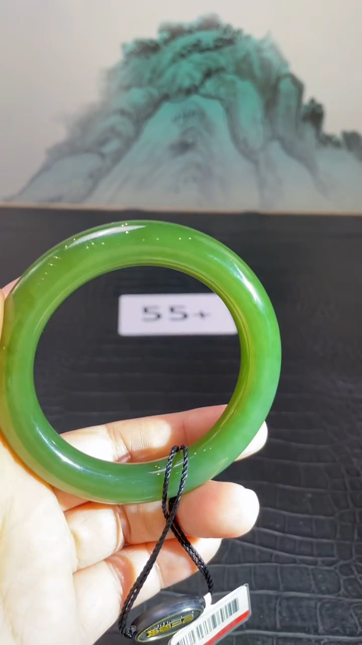 未镶嵌手镯和田玉（碧玉）新*儿55+