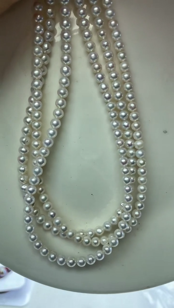 未镶嵌项链淡水珍珠白色系 4-5mm(多样性发一）