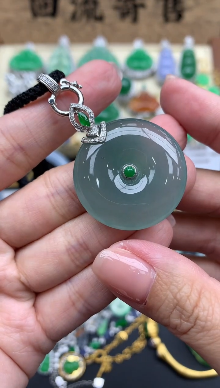 【闪购商品】翡翠颈饰18K金镶嵌442-中国好珍宝