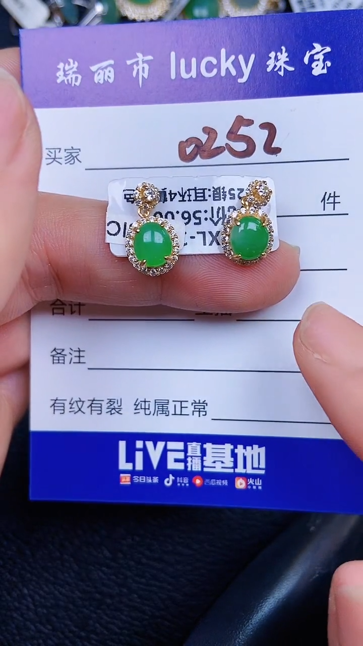 颈饰银S925镶嵌翡翠0252