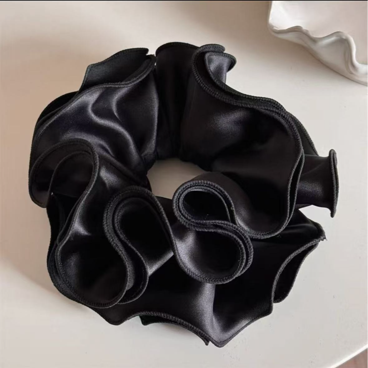 琥珀流光温柔绸缎大肠发圈秋冬低马尾丸子头高级感发饰4008