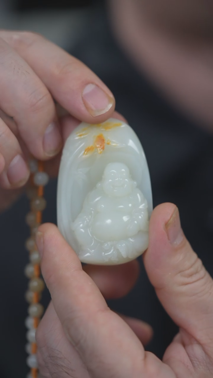 颈饰未镶嵌和田玉佛公