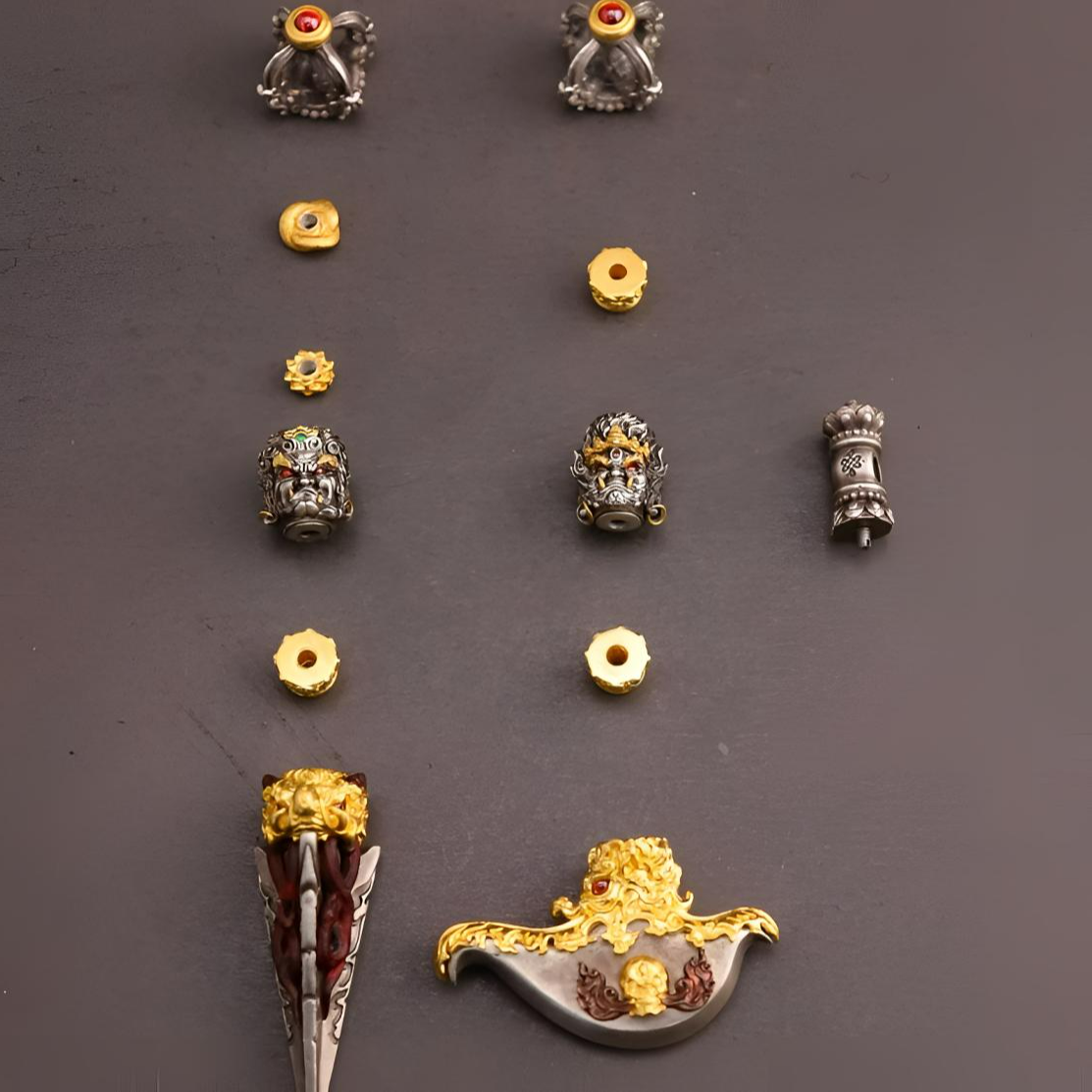 925银银制品 925银银制品 【金刚杵头配件】金刚杵系列分件