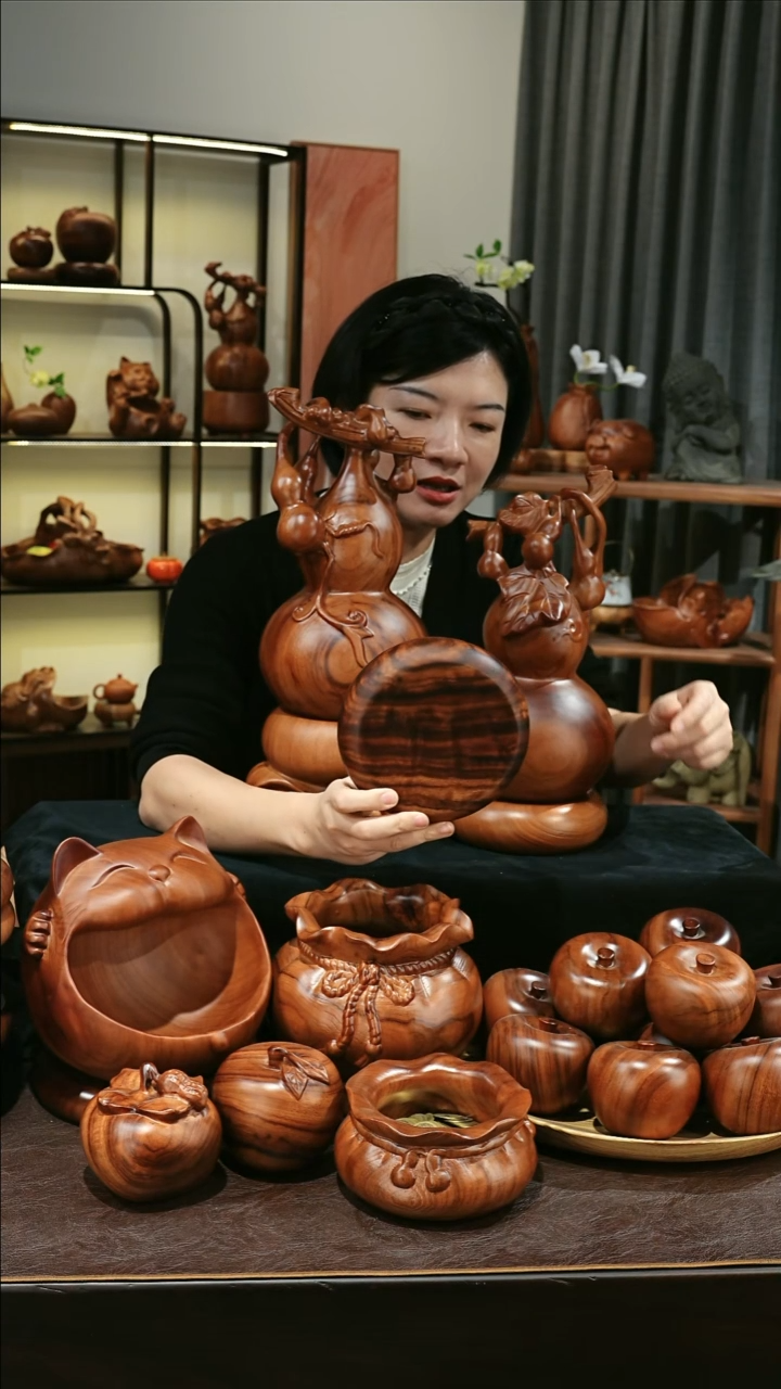 木MB058-1平安扣壶承底座3273