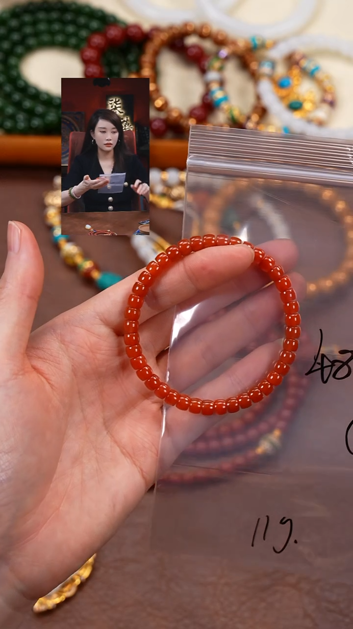 未镶嵌手串南红玛瑙J***?柒禧文玩回血好物