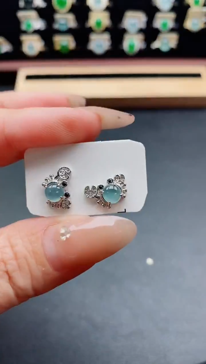 银S925镶嵌戒指翡翠1