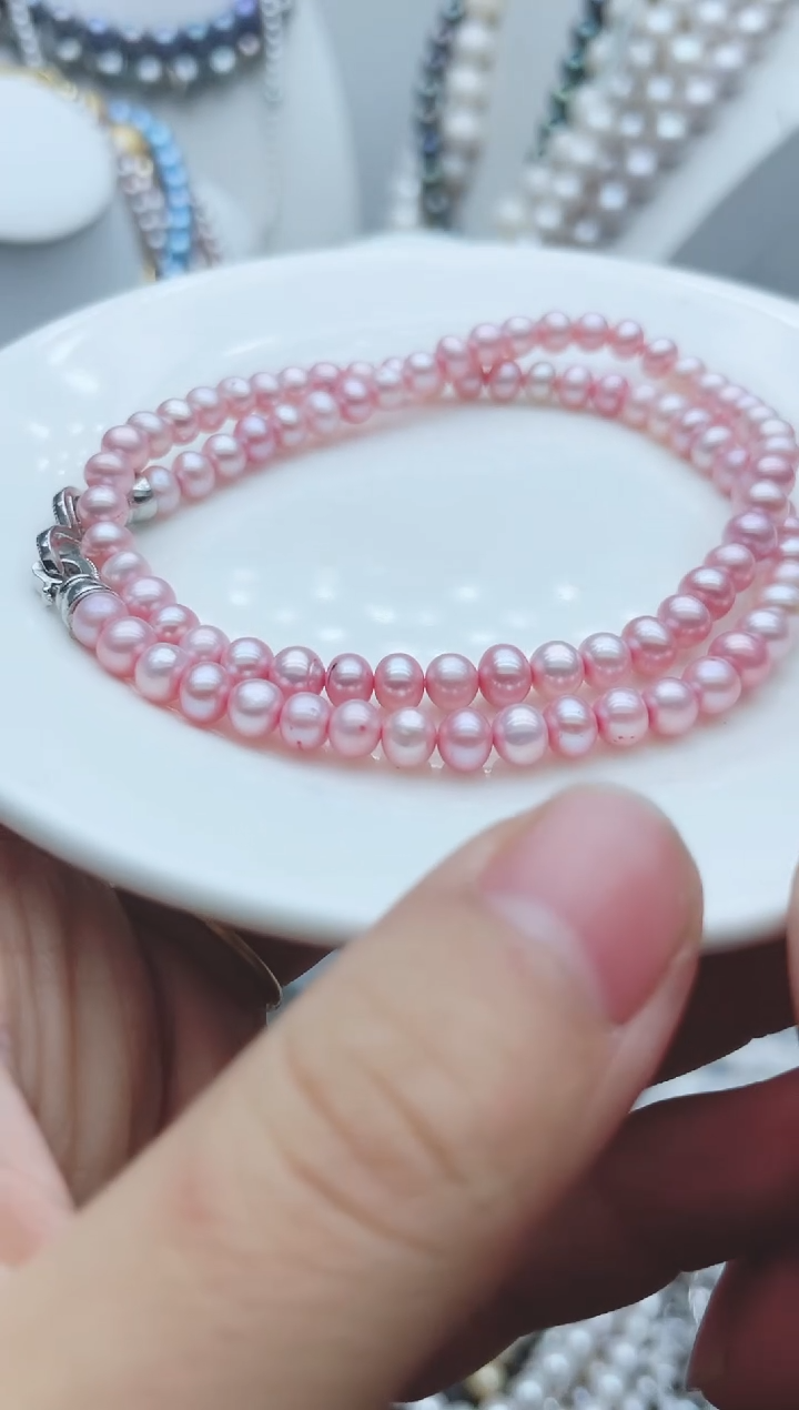 【闪购商品】淡水珍珠颈饰钛钢37