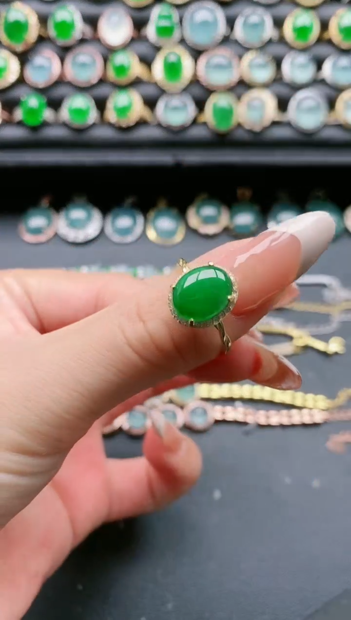 【闪购商品】翡翠戒指银S925镶嵌1111111