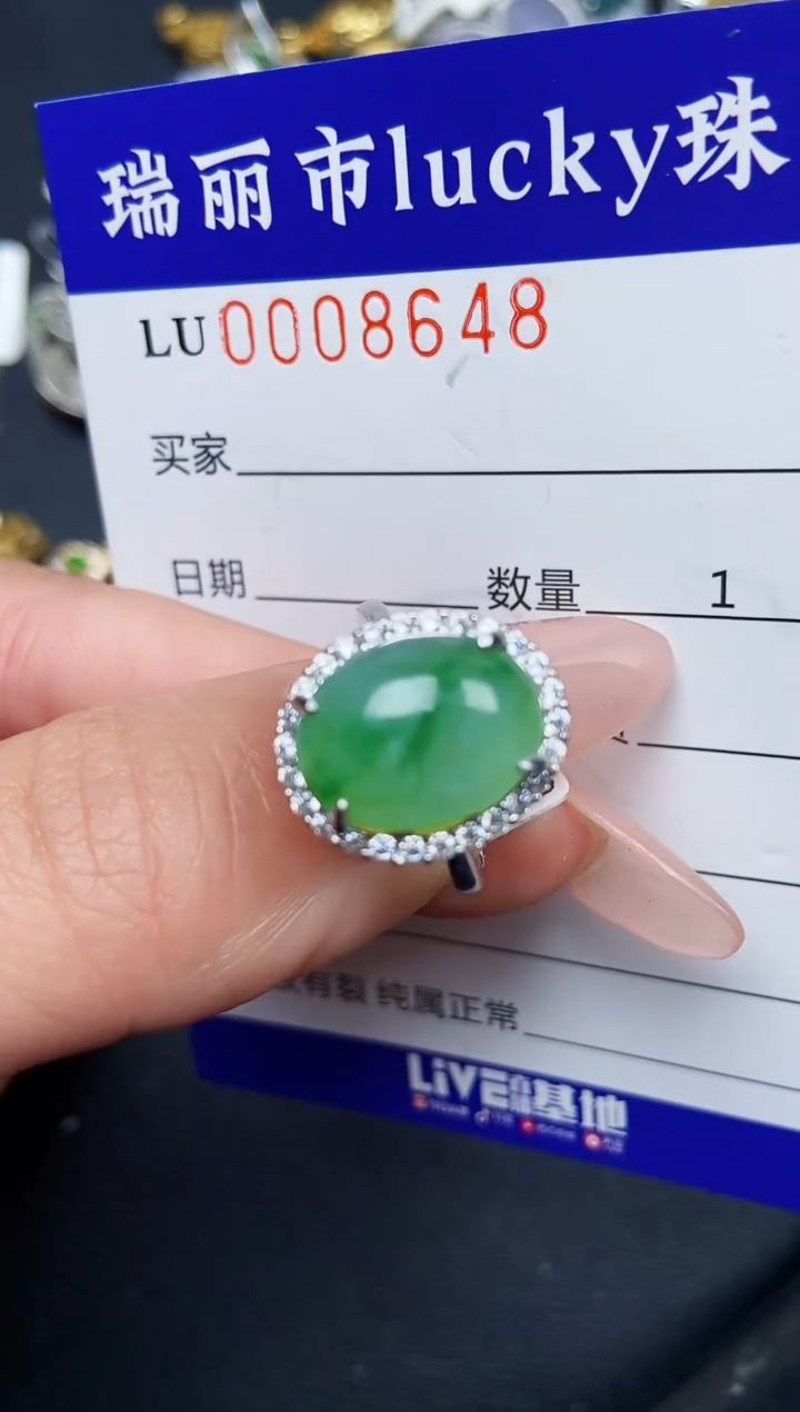 【闪购商品】翡翠颈饰银S925镶嵌8648